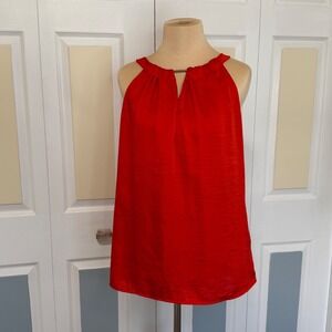 Outback Red Womens Red Halter Neck Tie Back Blouse Top Size M TU604658